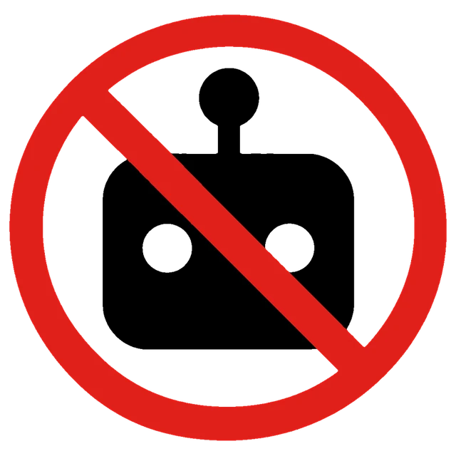 No robots sign